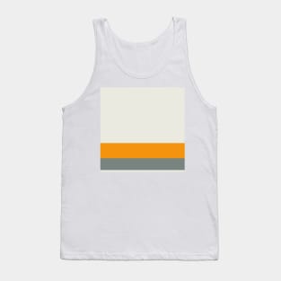 A tremendous shape of Midnight Green (Eagle Green), Platinum, Neon Tangerine and Medium Grey stripes. Tank Top